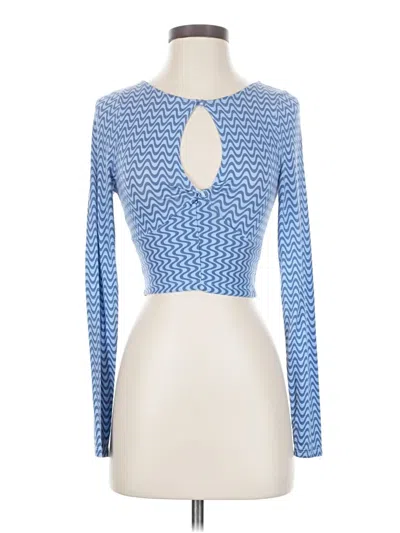 Pre-owned Pacsun Long Sleeve T-shirt In Blue