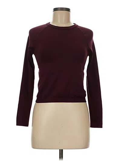 Pre-owned Pacsun Long Sleeve T-shirt In Burgundy
