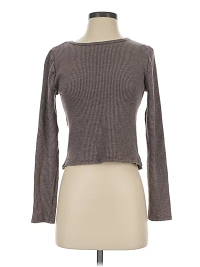 Pre-owned Pacsun Long Sleeve T-shirt In Gray