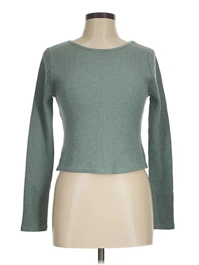 Pre-owned Pacsun Long Sleeve T-shirt In Green