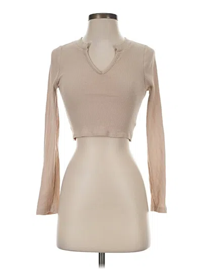 Pre-owned Pacsun Long Sleeve Turtleneck In Tan