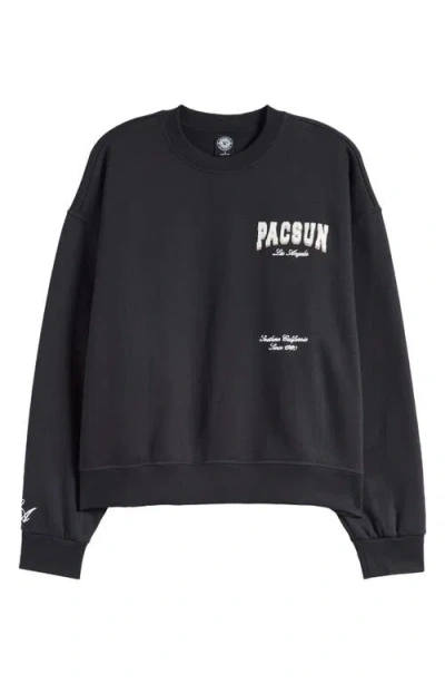 Pacsun Los Angeles Crewneck Cotton Blend Sweatshirt In Meteorite