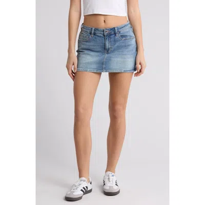 Pacsun Low Rise Denim Miniskirt In Samaria