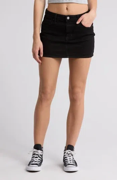Pacsun Low Rise Denim Miniskirt In Stacy
