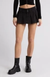 Pacsun Low Rise Pleated Miniskirt In Tamsin