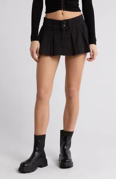 Pacsun Low Rise Pleated Miniskirt In Tamsin