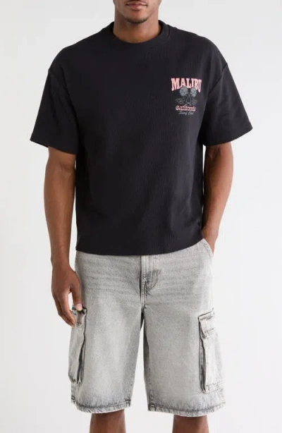 Pacsun Malibu Graphic Cotton T-shirt In Black
