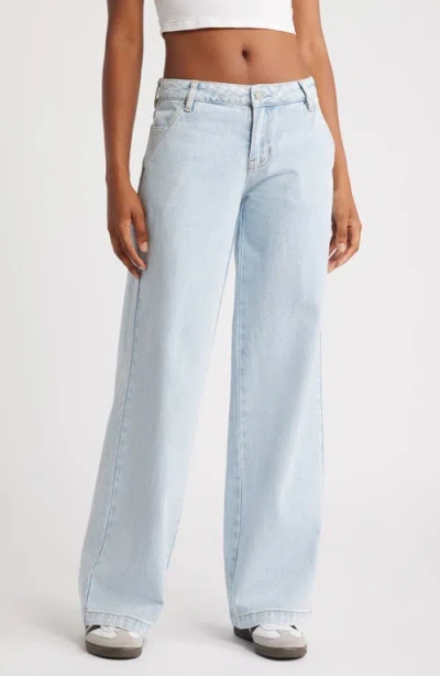 Pacsun Malisha Low Rise Baggy Wide Leg Jeans In Medium Indigo