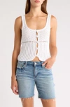 Pacsun Mandy Open Stitch Knit Tank In White