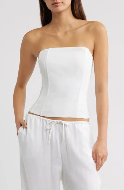 Pacsun Marissa Strapless Corset Top In White