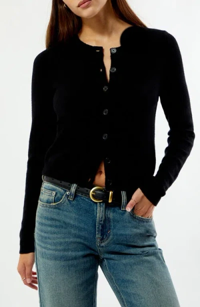 Pacsun Marley Button Front Cardigan In Black