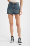 Pacsun Mel Denim Miniskirt In Gray