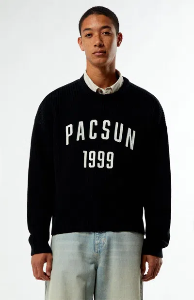 Pacsun Men's 1999 Ribbed Crew Neck Sweater In Black