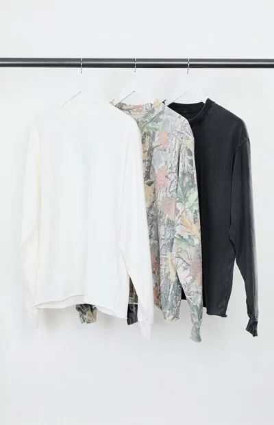 Pacsun Men's 3 Pack Premium Cropped Long Sleeve T-shirts In Multi