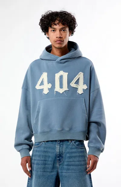 Pacsun Men's 404 Raw Applique Cropped Hoodie In Blue