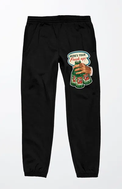 Pacsun Men's 7up Here's Your Fresh Up! Jogger Sweatpants In Black