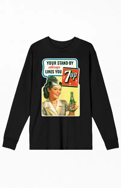 Pacsun Men's 7up Your Stand-by Long Sleeve T-shirt In Black