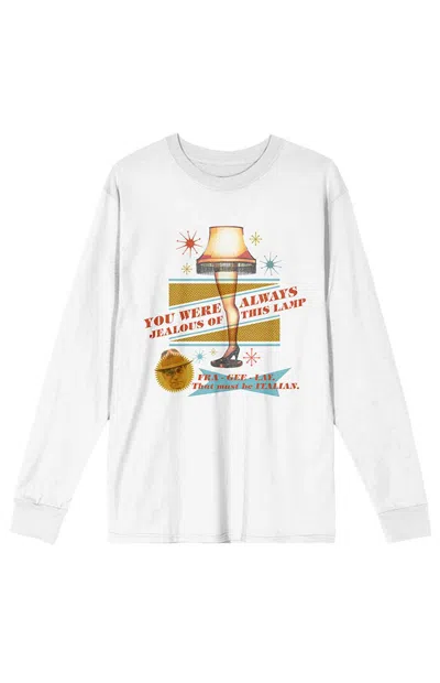 Pacsun Men's A Christmas Story Leg Lamp Long Sleeve T-shirt In White In Multi