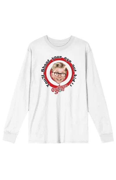 Pacsun Men's A Christmas Story You'll Shoot Your Eye Out Long Sleeve T-shirt In White
