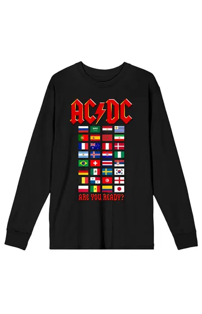 Pacsun Men's Ac/dc Are You Ready World Long Sleeve T-shirt In Black
