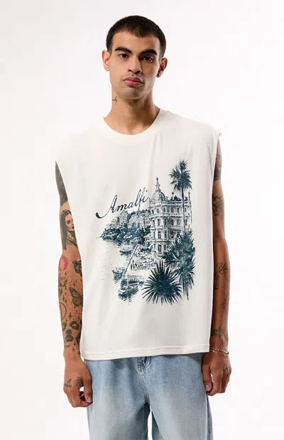 Pacsun Men's Amalfi Muscle Tank Top In Cream In White