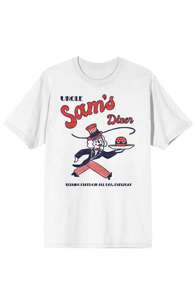 Pacsun Men's Americana Uncle Sam's Diner T-shirt In White