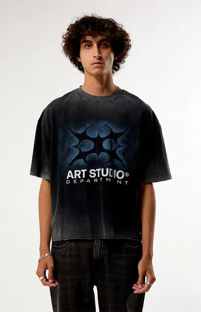 Pacsun Men's Art Studio Cropped Boxy T-shirt In Black
