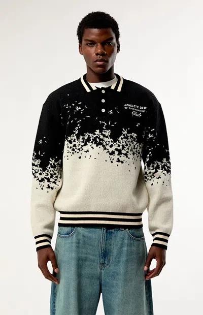 Pacsun Men's Athletic Dept Polo Sweater In Black/white