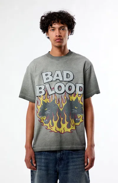 Pacsun Men's Bad Blood Oversized T-shirt In Charcoal In Gray