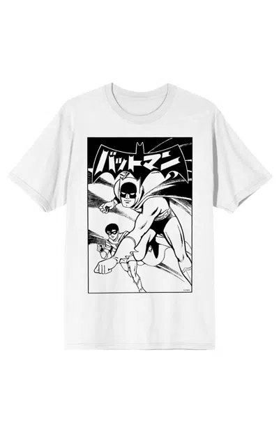 Pacsun Men's Batmanga Manga Cover Art T-shirt In White