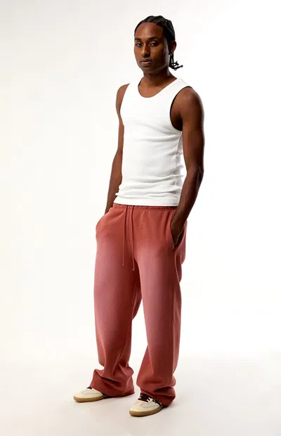 Pacsun Men's Becan Fleece Extreme Baggy Sweatpants In Red