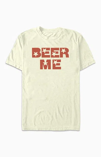 Pacsun Men's Beer Me T-shirt In Natural In White