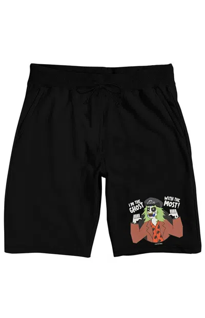 Pacsun Men's Beetlejuice I'm The Ghost Sweat Shorts In Black