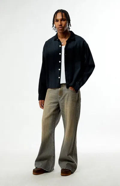 Pacsun Men's Bennett Baggy Flare Jeans Gray Tint In Blue