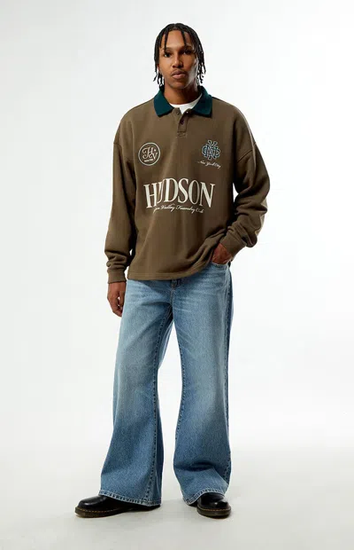 Pacsun Men's Bennett Baggy Flare Jeans Medium Blue In Medium Indigo