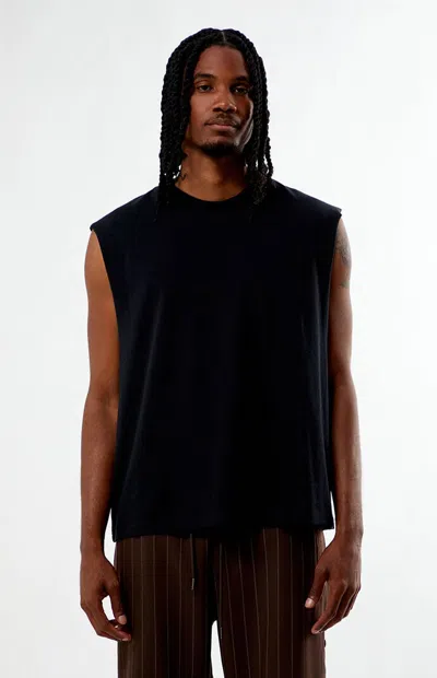 Pacsun Men's Black Cut Off Muscle T-shirt
