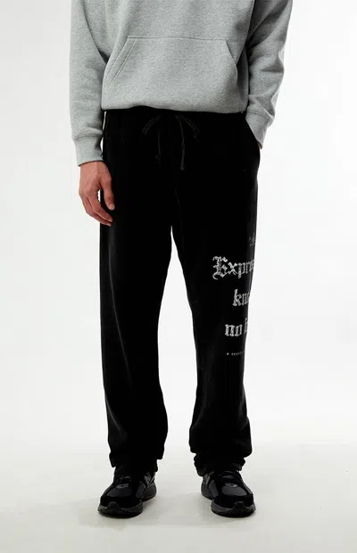 Pacsun Men's Black Expressions Baggy Sweatpants
