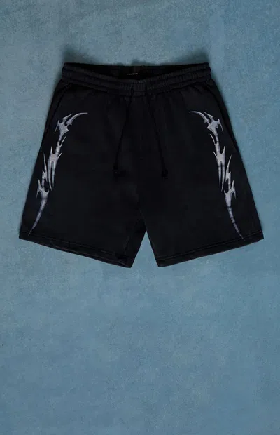 Pacsun Men's Black Graphic Fleece Volley Sweat Shorts