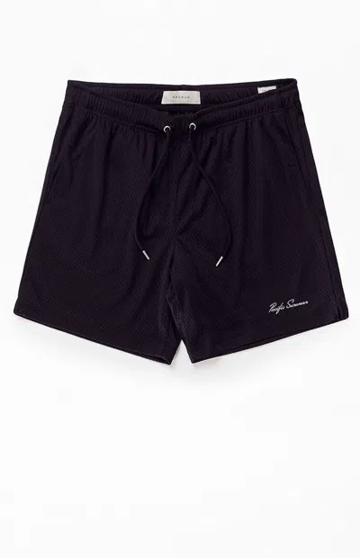 Pacsun Men's Black Mesh Basketball Shorts In Blue