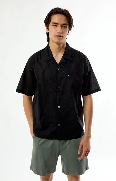 Pacsun Men's Black Ritz Oversized Resort Camp Shirt