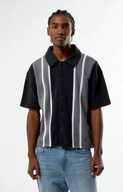 Pacsun Men's Black Sloan Textured Camp Shirt