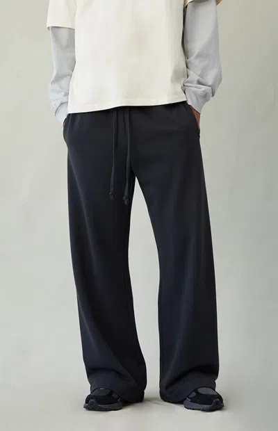 Pacsun Men's Black Wash Baggy Sweatpants In Blue