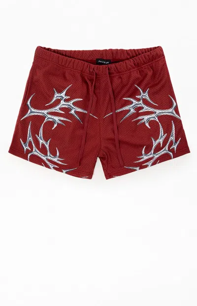 Pacsun Men's Bladed Escape Mesh Basketball Shorts In Maroon In Multi