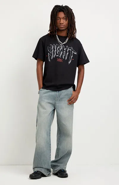 Pacsun Men's Blake Extreme Baggy Jeans Carpenter Medium Blue Tint In Medium Indigo In Purple