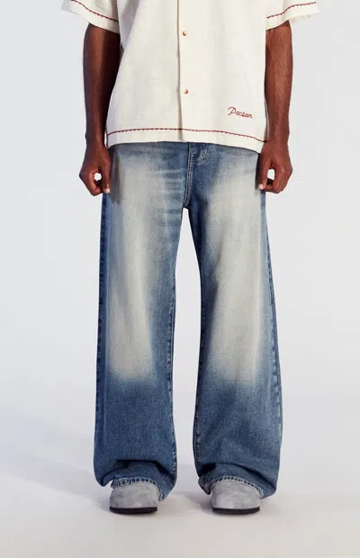 Pacsun Men's Blake Extreme Baggy Jeans Dark Indigo Tinted In Medium Indigo In Blue