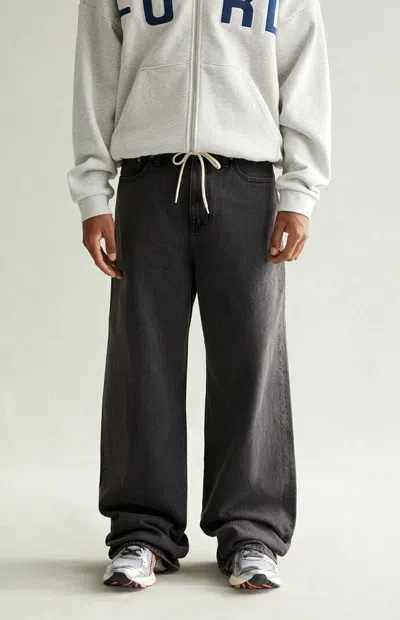 Pacsun Men's Blake Extreme Baggy Jeans Drawstring Faded Black