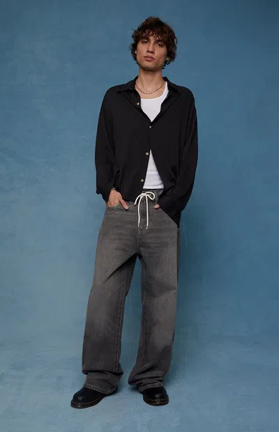 Pacsun Men's Blake Extreme Baggy Jeans Drawstring Gray