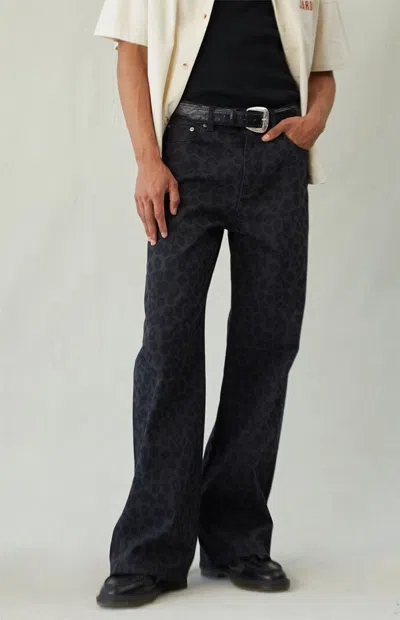 Pacsun Men's Blake Extreme Baggy Jeans Leopard In Black