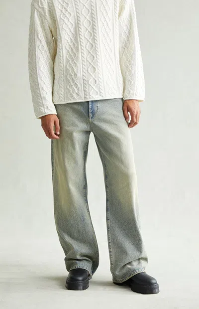 Pacsun Men's Blake Extreme Baggy Jeans Light Blue Tinted In Light Indigo In Purple