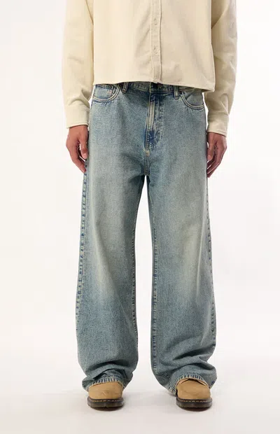 Pacsun Men's Blake Extreme Baggy Jeans Medium Blue In Medium Indigo